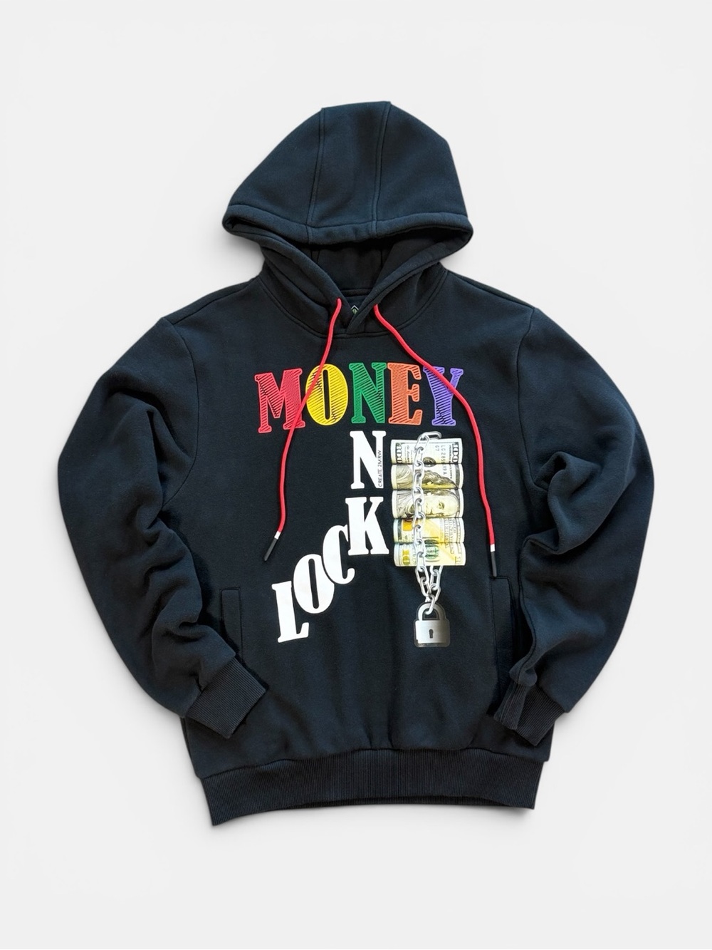 Create 2MRW Graphic Hoodie Medium Black Y2K Hip Hop Streetwear